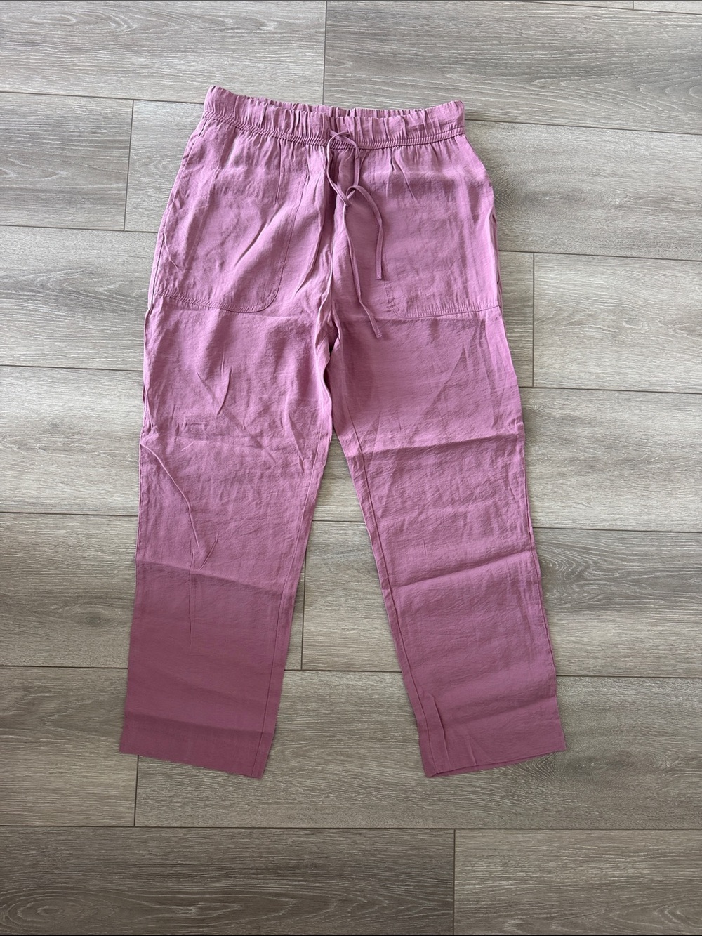 Zara Rose-Mauve Elastic Waist Casual Pants